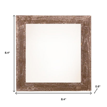 6" x 6" Brown Solid Wood Tabletop Picture Frame - Loft&Timber