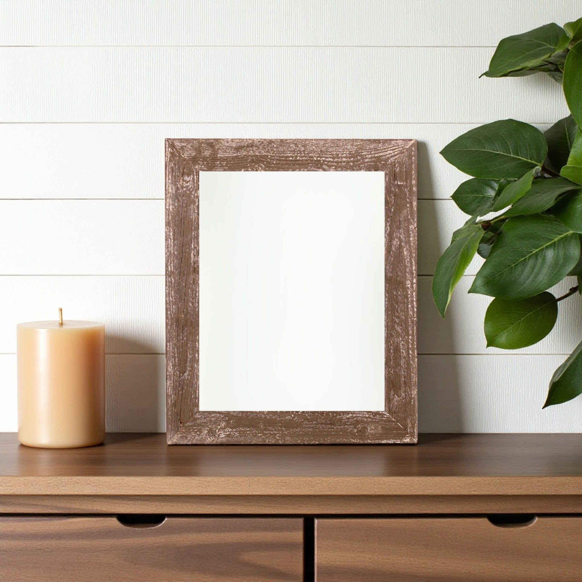 8" x 8" Gray Reclaimed Wood Tabletop Picture Frame - Loft&Timber