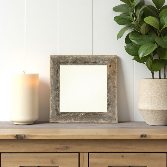 4" x 4" Gray Solid Wood Tabletop Picture Frame - Loft&Timber