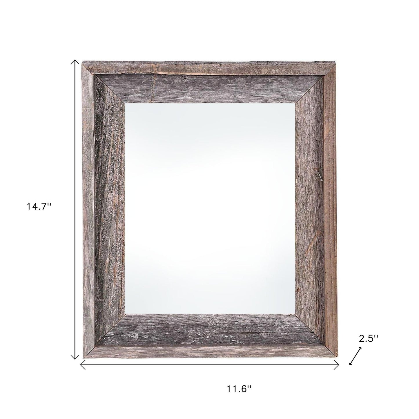 8.5" x 11" Gray Solid Wood Tabletop Picture Frame - Loft&Timber