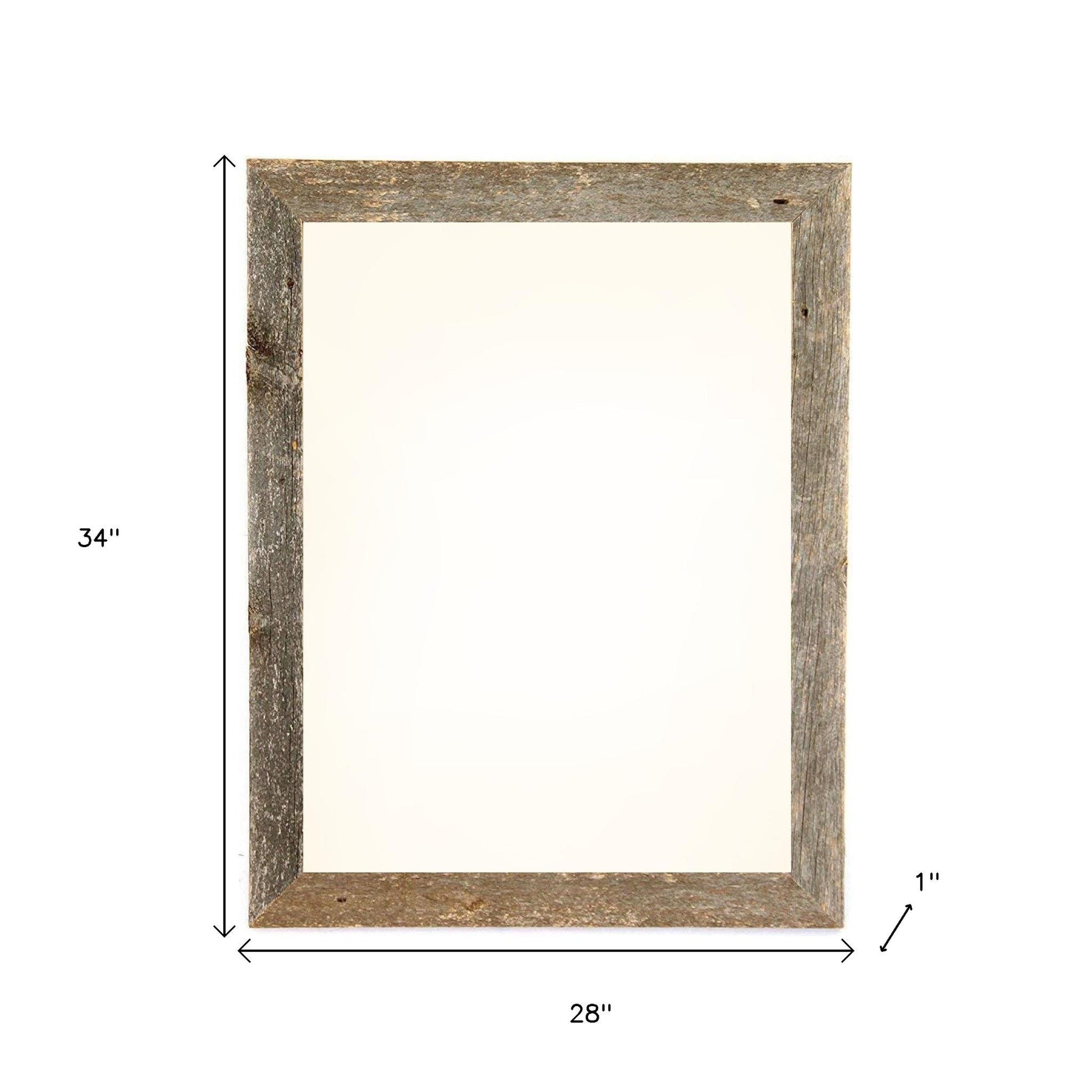 24" x 30" Gray Solid Wood Hanging Picture Frame - Loft&Timber