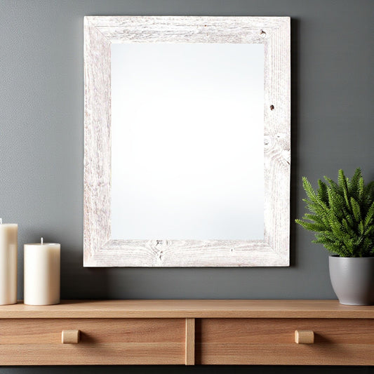 24" x 36" White Solid Wood Hanging Picture Frame - Loft&Timber