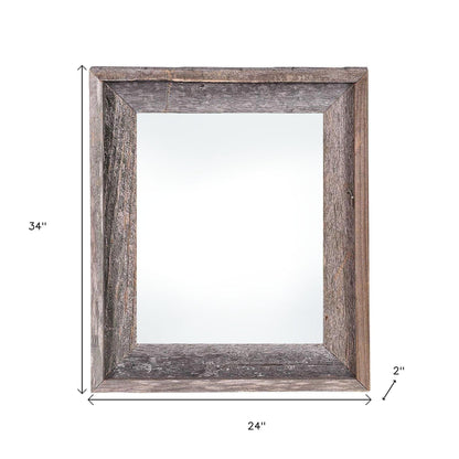 20" x 30" Gray Solid Wood Hanging Picture Frame - Loft&Timber
