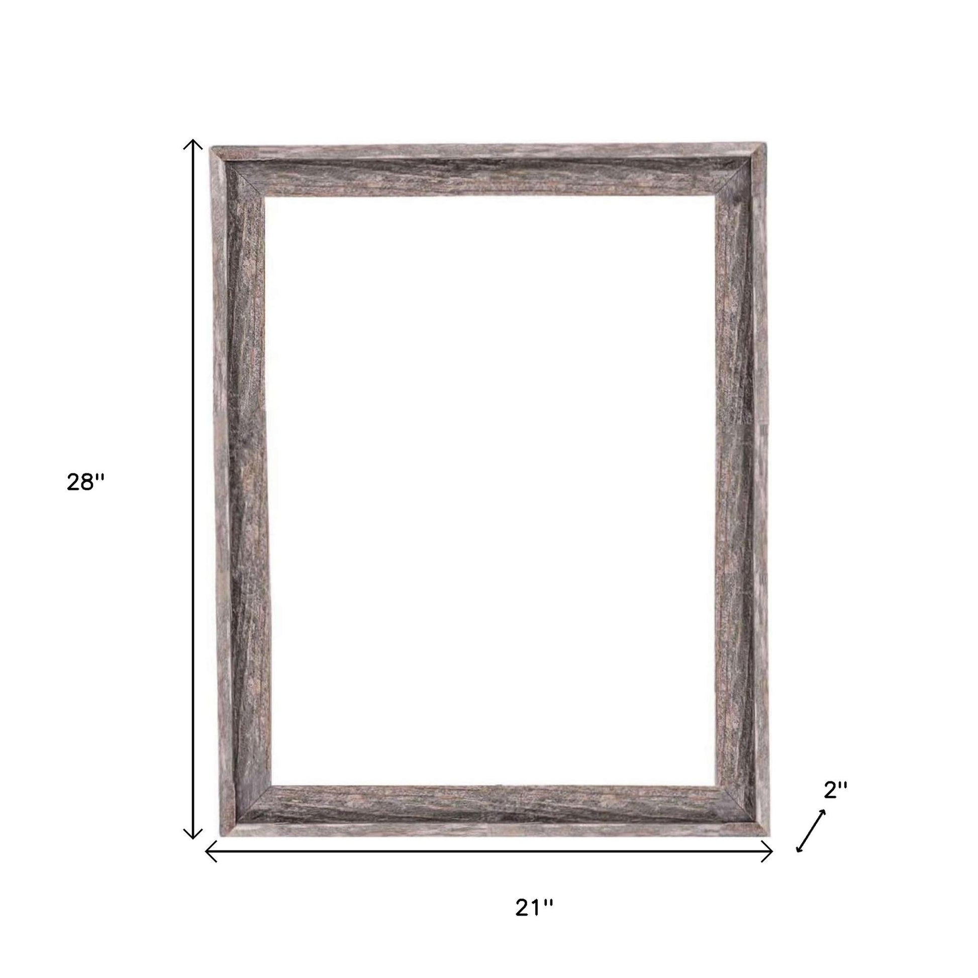 18" x 24" Gray Solid Wood Hanging Picture Frame - Loft&Timber