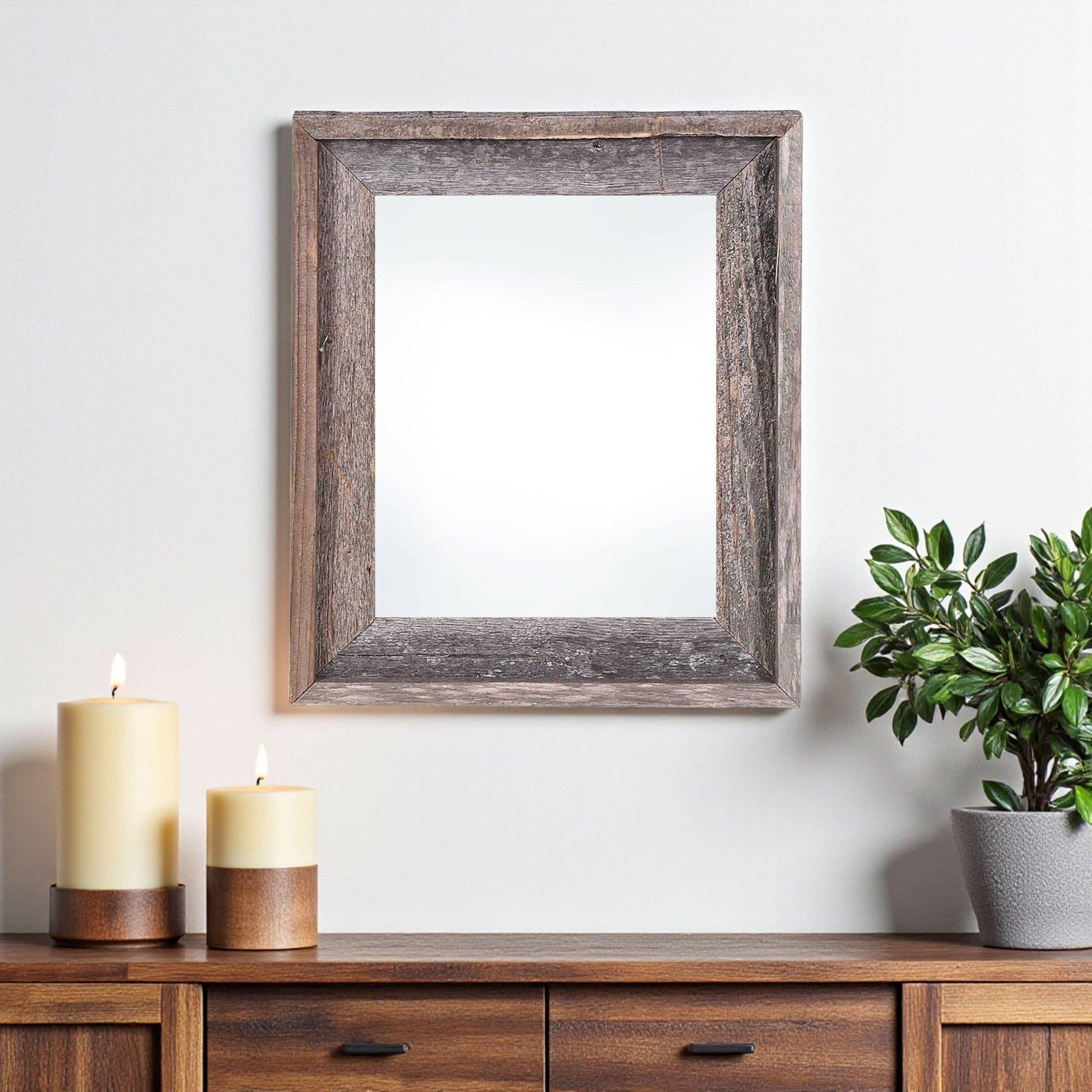 18" x 24" Gray Solid Wood Hanging Picture Frame - Loft&Timber