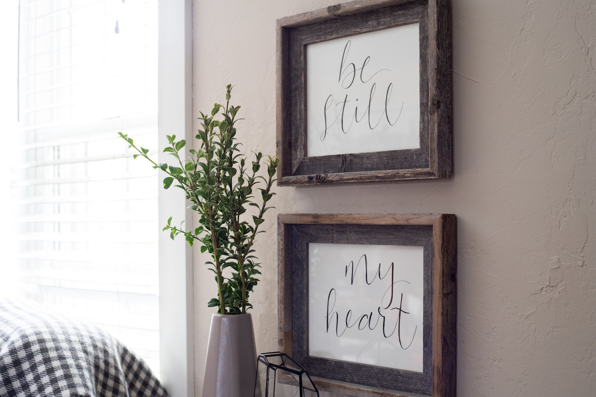 12" x 12" Gray Solid Wood Tabletop Picture Frame - Loft&Timber