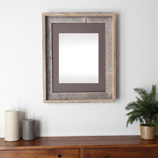 16" x 20" Gray Distressed Solid Wood Hanging Picture Frame - Loft&Timber