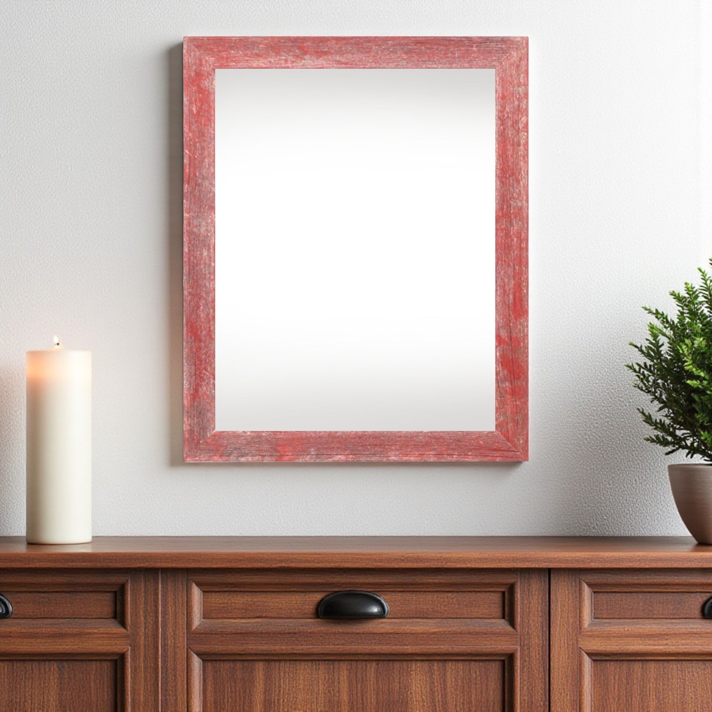 16" x 20" Red Solid Wood Hanging Picture Frame - Loft&Timber