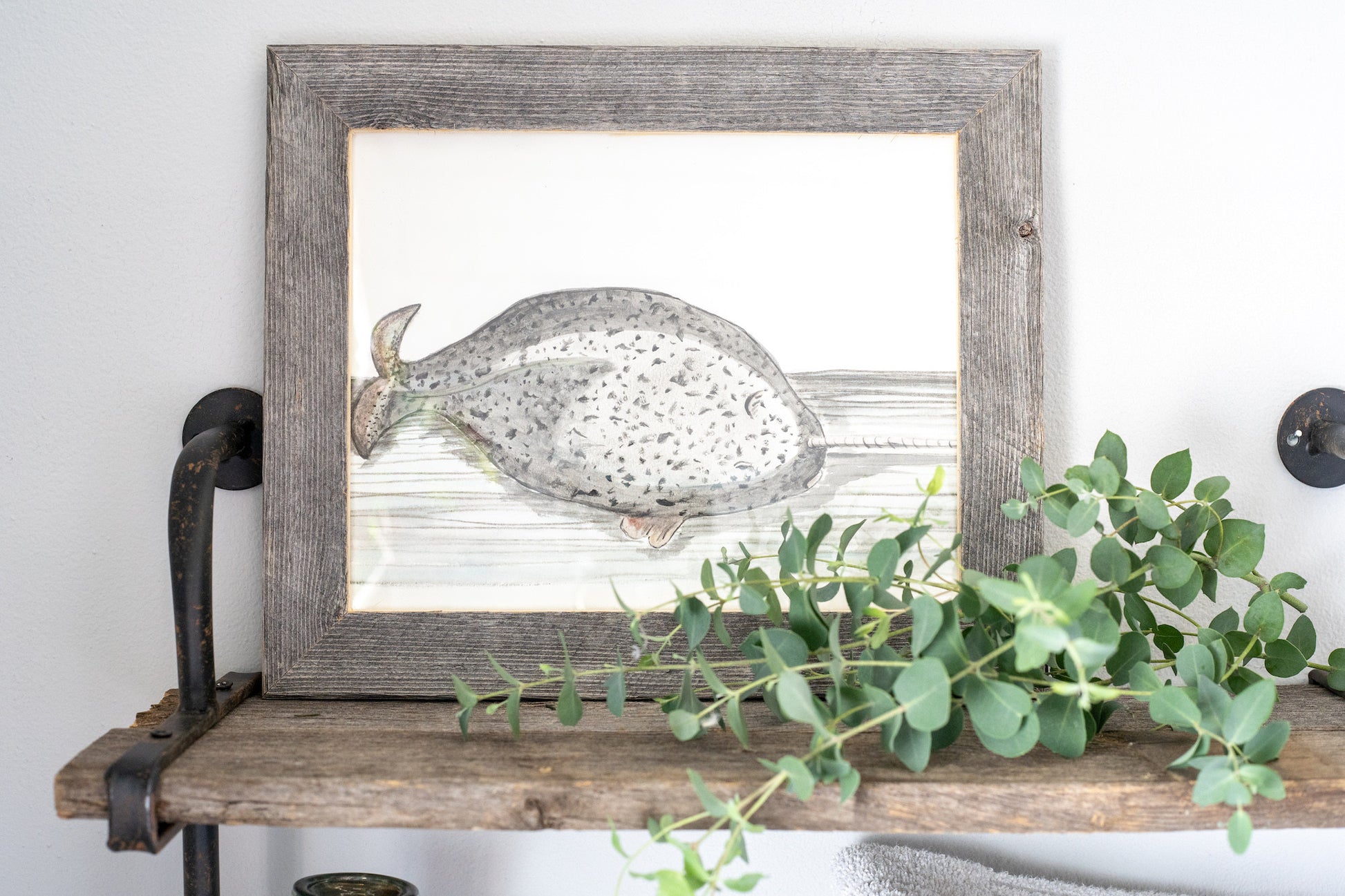 11" x 17" Gray Solid Wood Hanging Picture Frame - Loft&Timber
