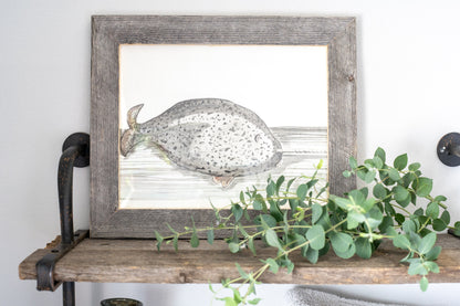 11" x 17" Gray Solid Wood Hanging Picture Frame - Loft&Timber