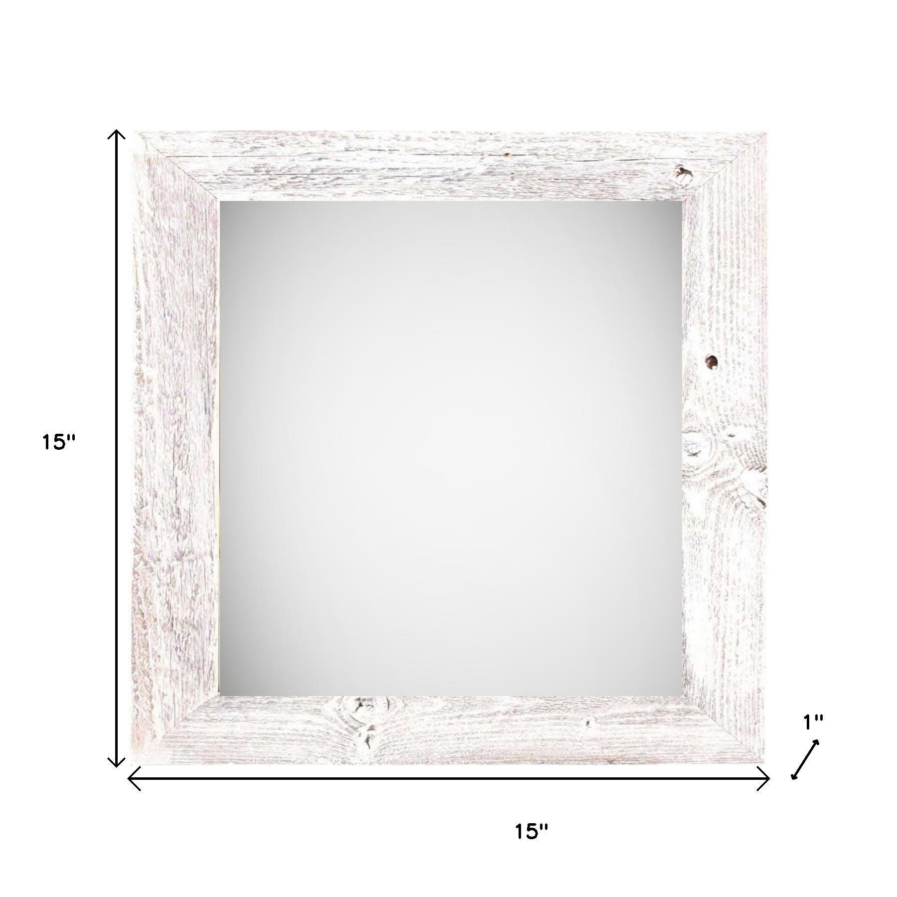 12" x 12" White Solid Wood Tabletop Picture Frame - Loft&Timber