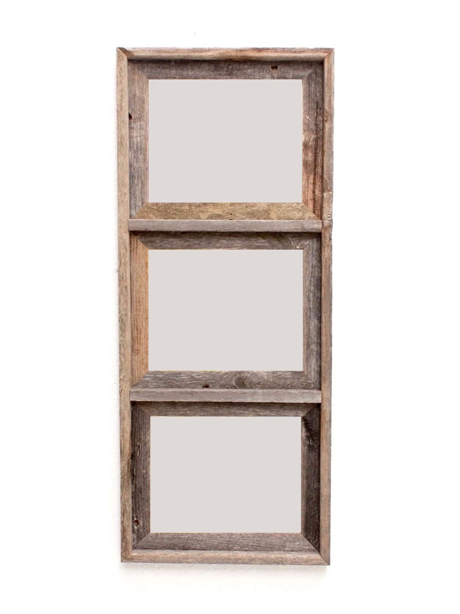 8" x 10" Gray Distressed Solid Wood Hanging Picture Frame - Loft&Timber