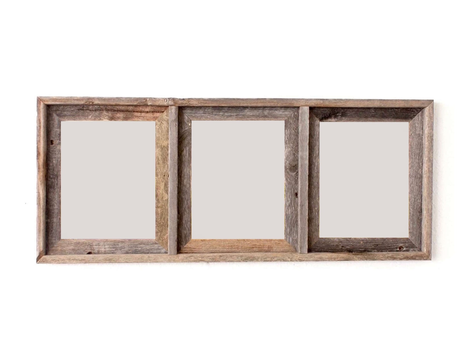 8" x 10" Gray Distressed Solid Wood Hanging Picture Frame - Loft&Timber