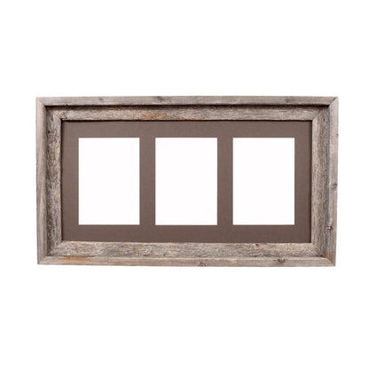5" x 7" Gray Solid Wood Hanging Picture Frame with Mat - Loft&Timber