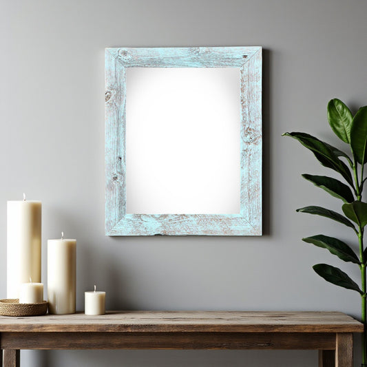 11" x 14" Blue Solid Wood Hanging Picture Frame - Loft&Timber