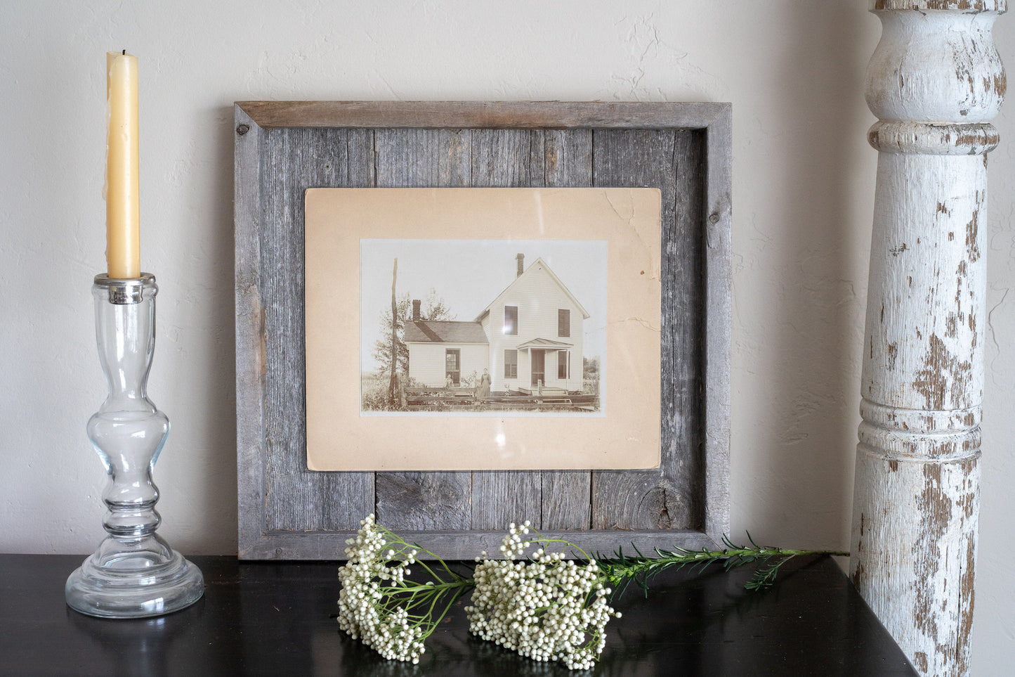 8" x 10" Gray Solid Wood Tabletop Picture Frame - Loft&Timber