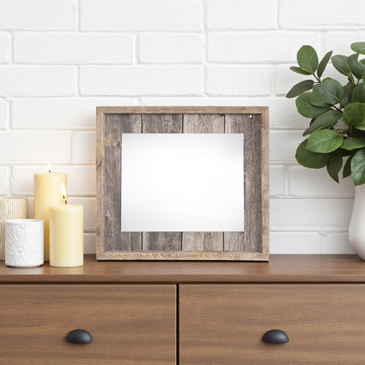 8" x 10" Gray Solid Wood Tabletop Picture Frame - Loft&Timber