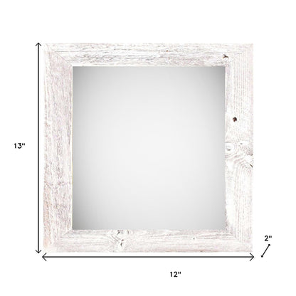 10" x 10" White Solid Wood Hanging Picture Frame - Loft&Timber