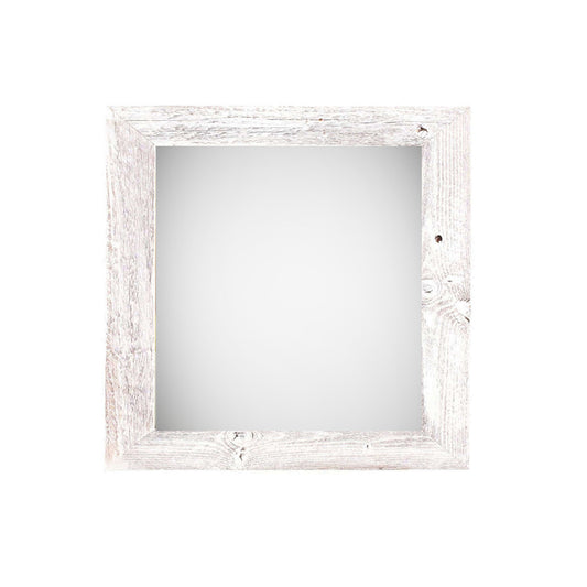 10" x 10" White Solid Wood Hanging Picture Frame - Loft&Timber