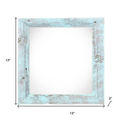 10" x 10" Blue Solid Wood Hanging Picture Frame - Loft&Timber