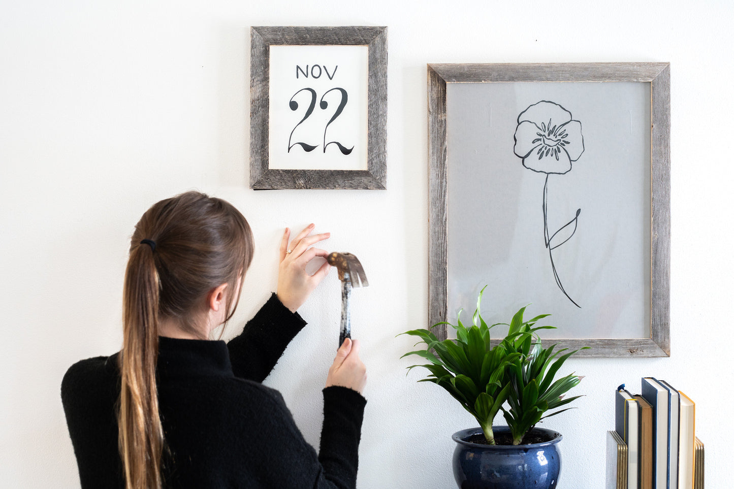 8" x 10" Gray Solid Wood Tabletop Picture Frame - Loft&Timber