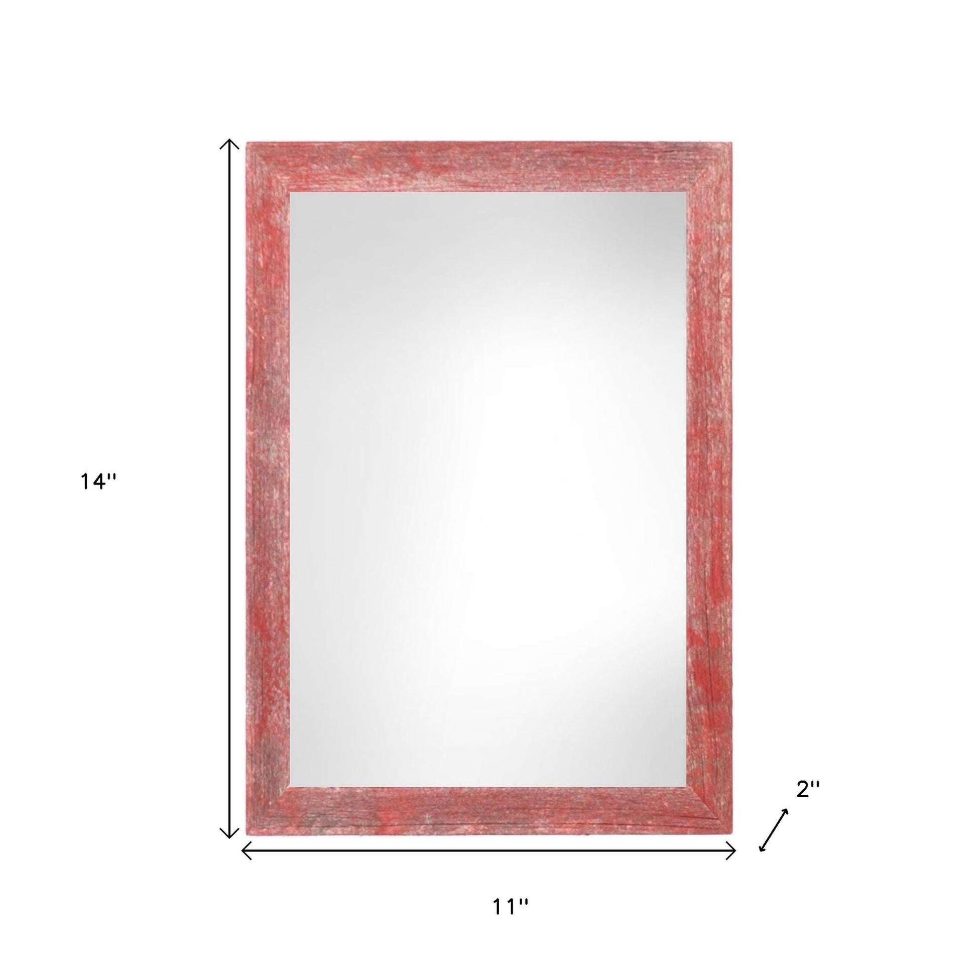 11" x 14" Red Solid Wood Hanging Picture Frame - Loft&Timber