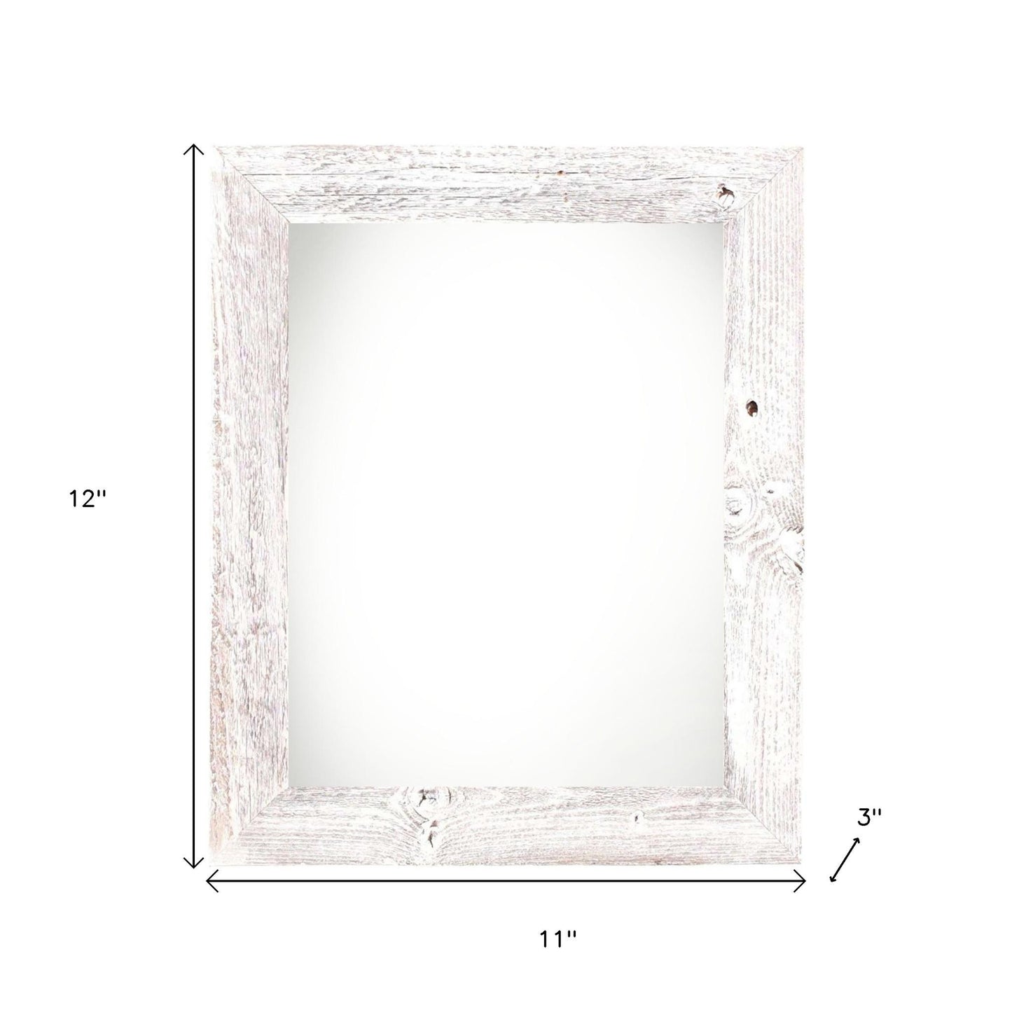 8" x 8" White Solid Wood Tabletop Picture Frame - Loft&Timber