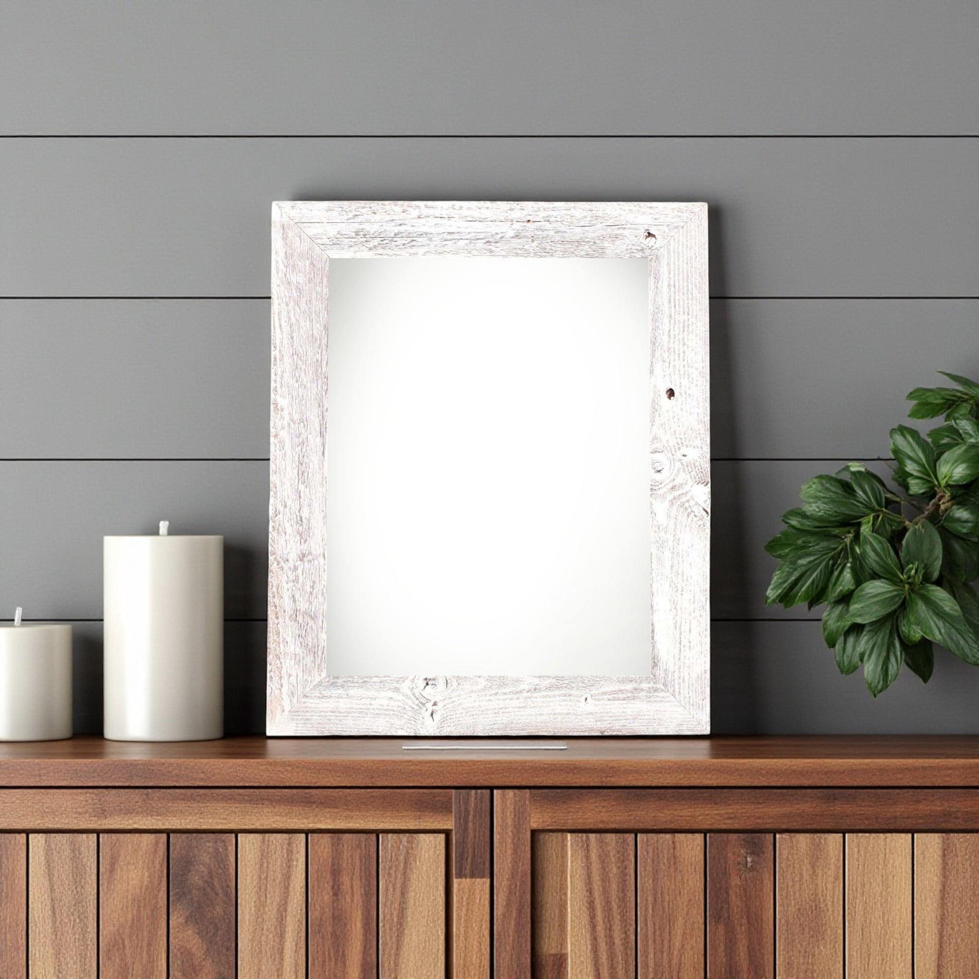 8" x 8" White Solid Wood Tabletop Picture Frame - Loft&Timber