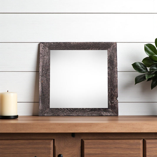 8" x 8" Black Solid Wood Tabletop Picture Frame - Loft&Timber