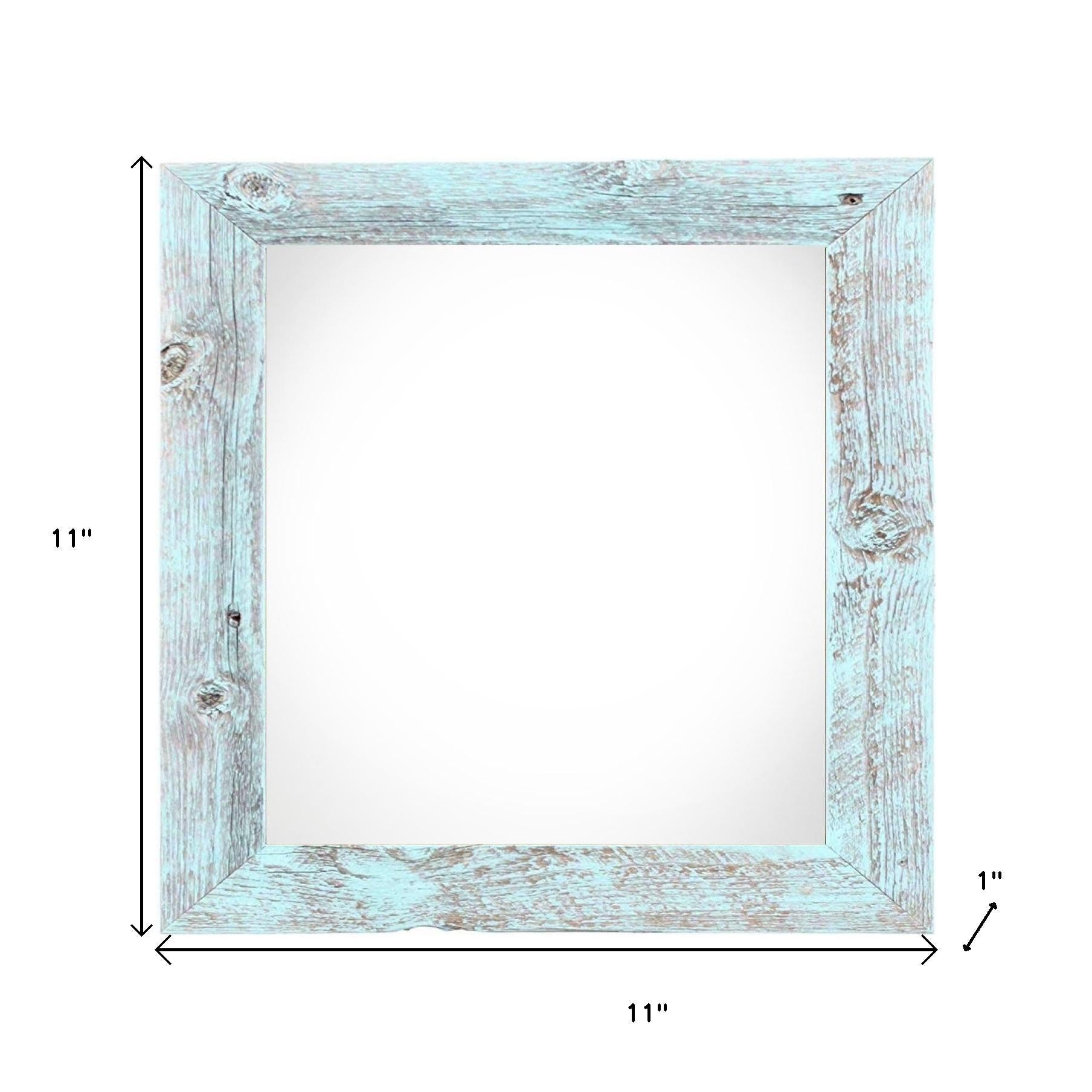 8" x 8" Blue Solid Wood Tabletop Picture Frame - Loft&Timber