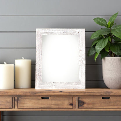 6" x 6" White Solid Wood Tabletop Picture Frame - Loft&Timber