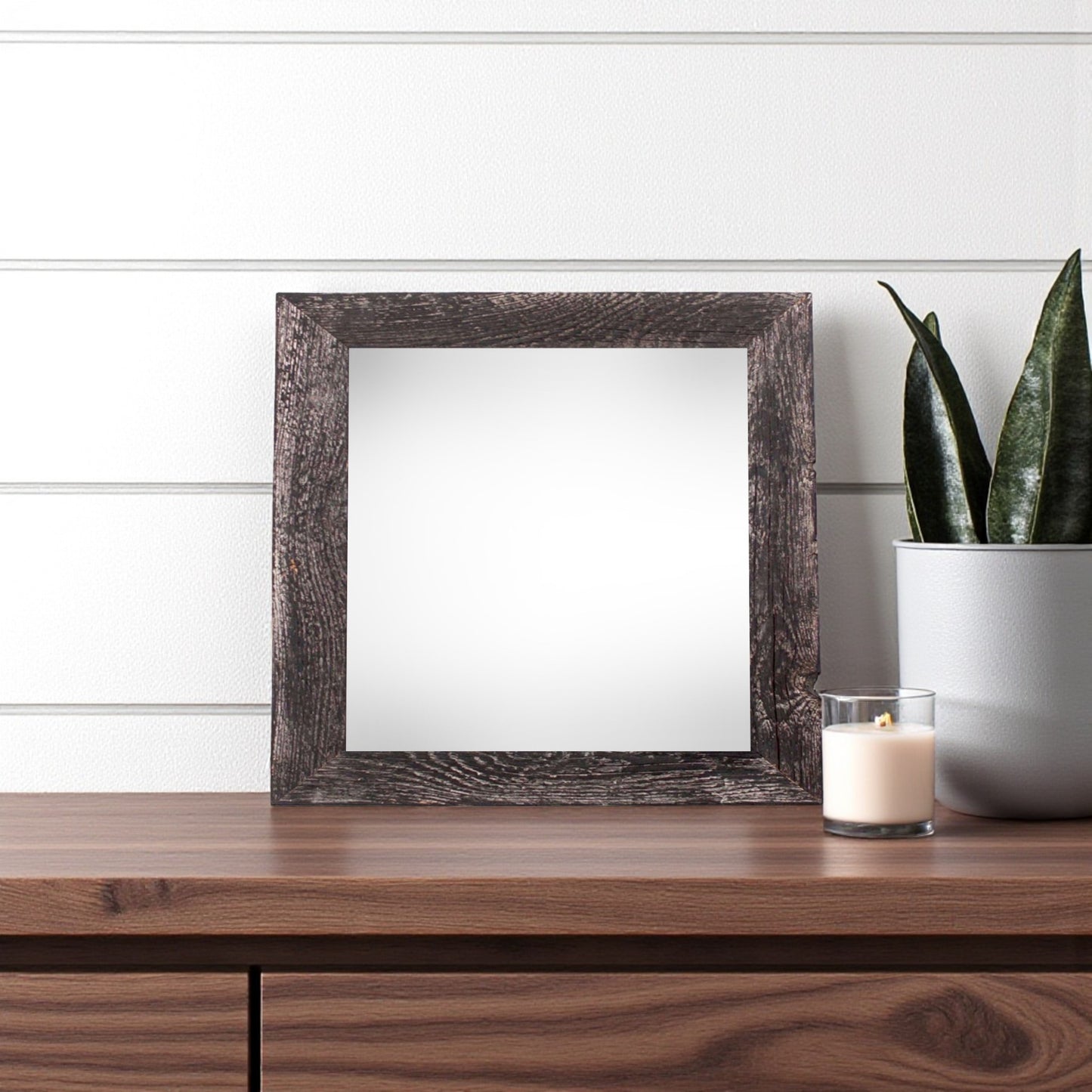 6" x 6" Black Solid Wood Tabletop Picture Frame - Loft&Timber