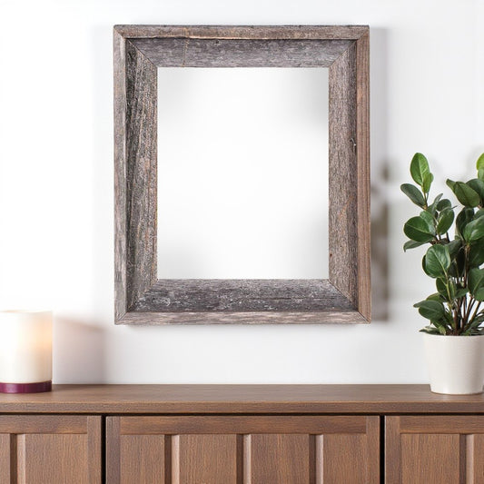 24" x 30" Gray Solid Wood Hanging Picture Frame - Loft&Timber