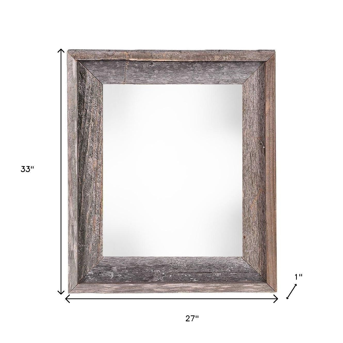 24" x 30" Gray Solid Wood Hanging Picture Frame - Loft&Timber