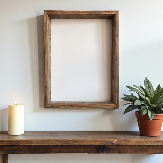 18" x 24" Gray Solid Wood Hanging Picture Frame - Loft&Timber