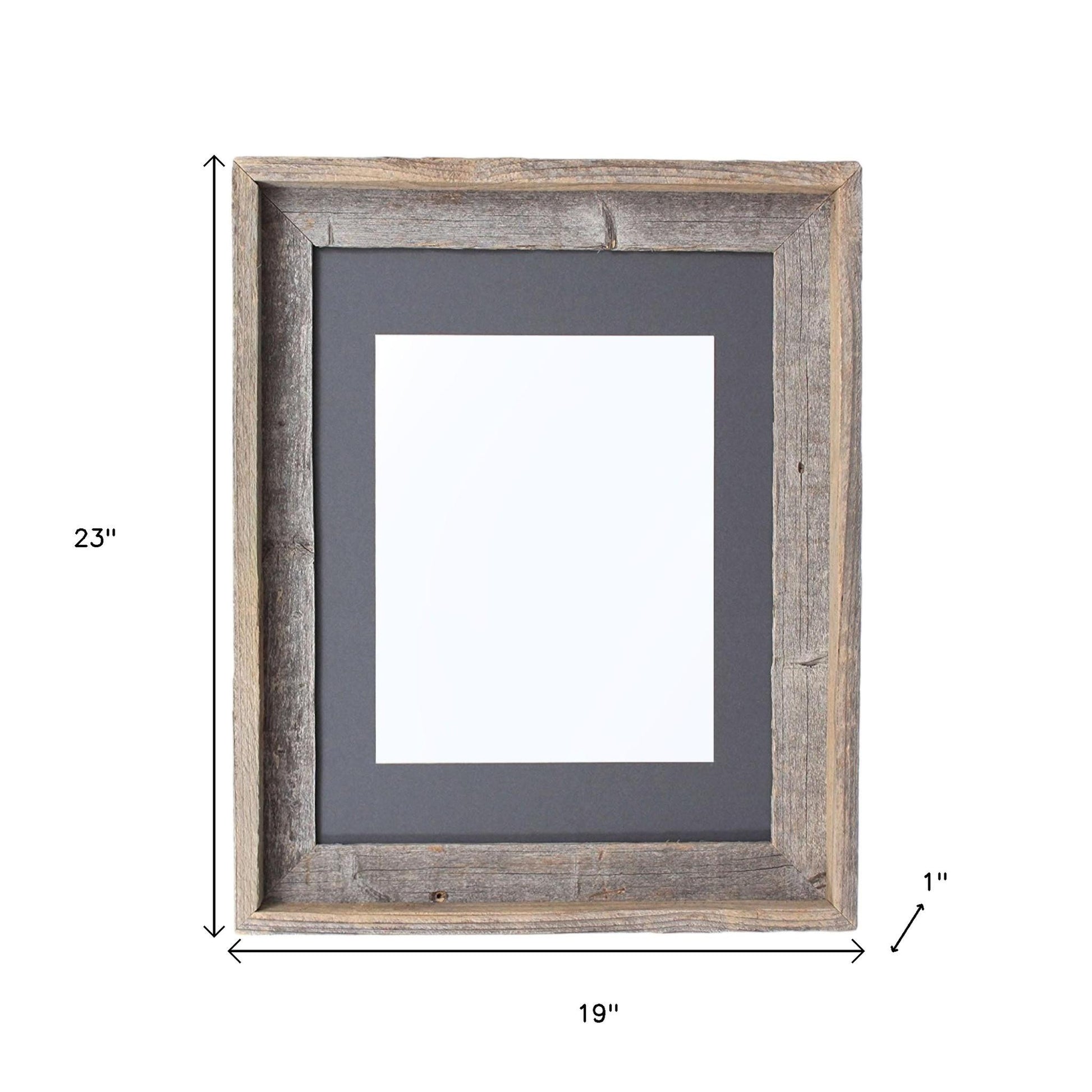 16" x 20" Gray Solid Wood Hanging Picture Frame - Loft&Timber
