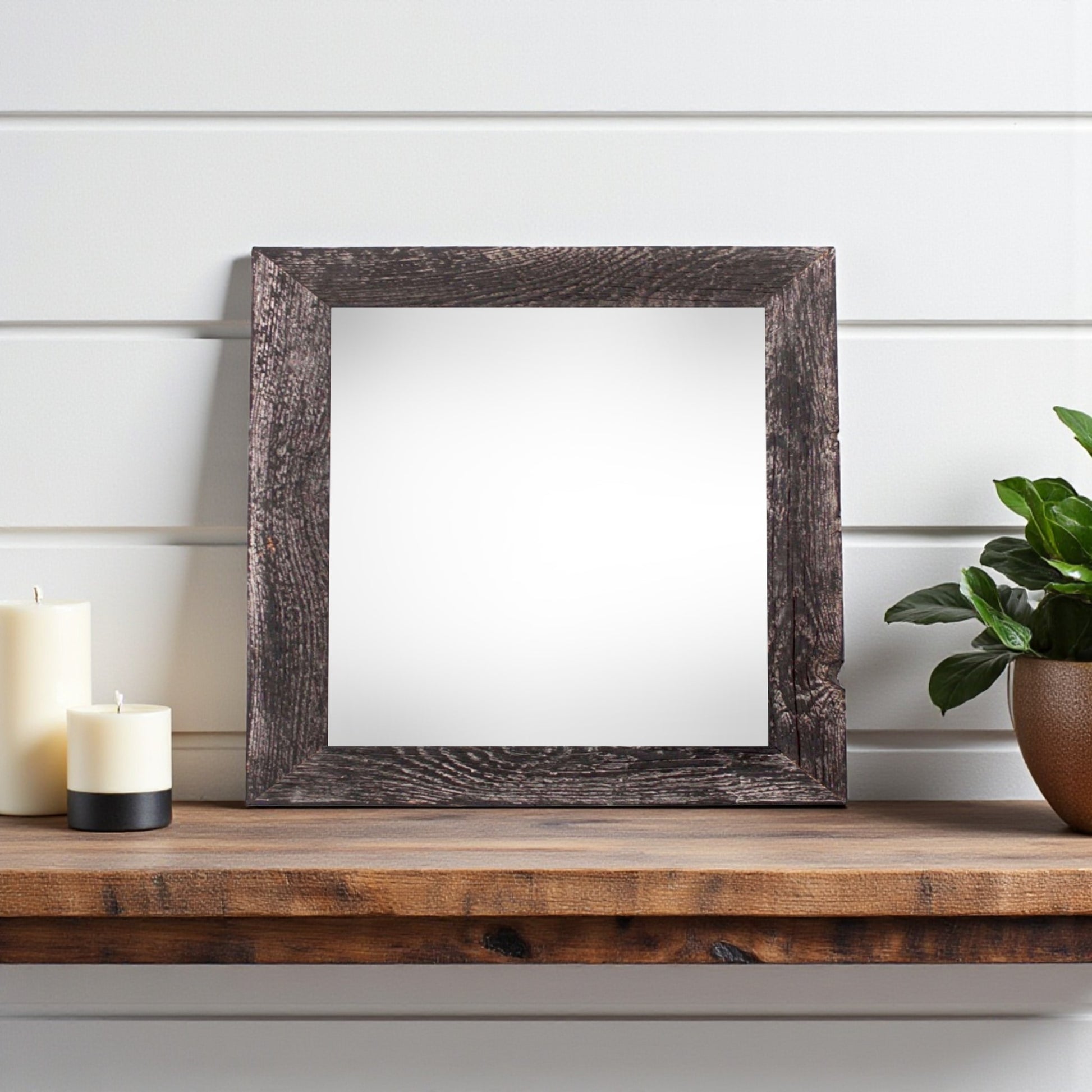 12" x 12" Black Solid Wood Tabletop Picture Frame - Loft&Timber