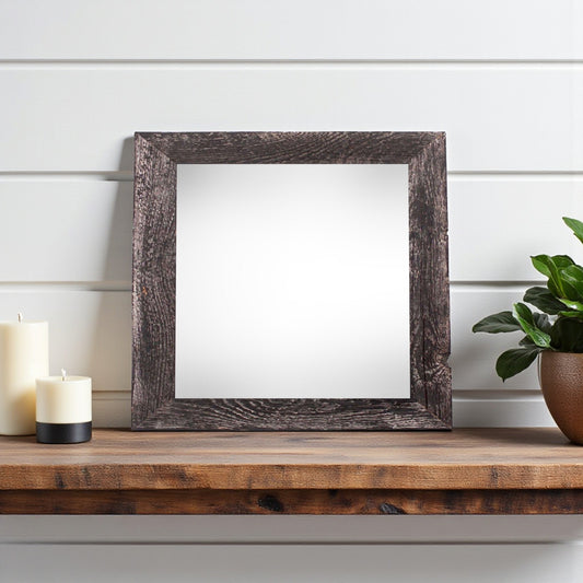 12" x 12" Black Solid Wood Tabletop Picture Frame - Loft&Timber