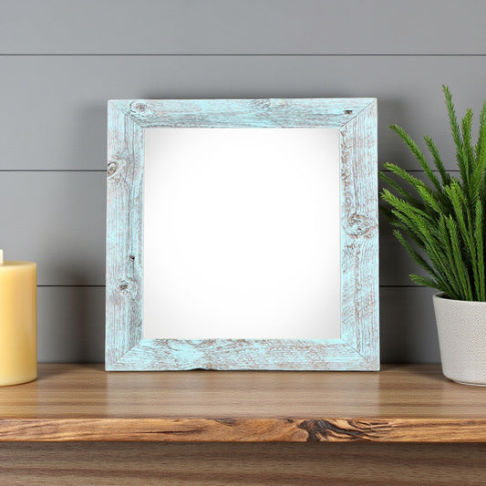 12" x 12" Blue Solid Wood Tabletop Picture Frame - Loft&Timber