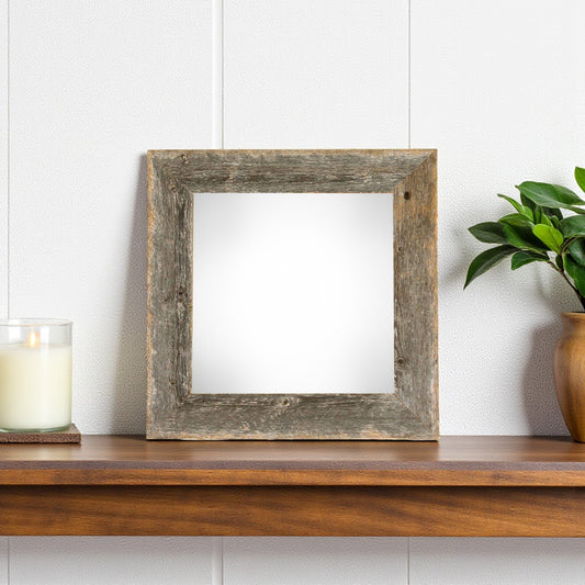 12" x 12" Gray Solid Wood Tabletop Picture Frame - Loft&Timber