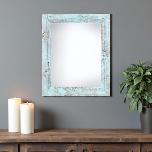 12" x 18" Blue Solid Wood Hanging Picture Frame - Loft&Timber