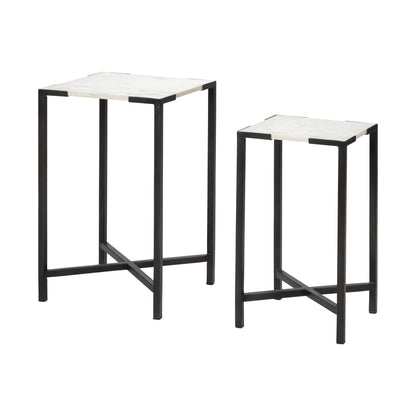 24" Marble End Table - Loft&Timber