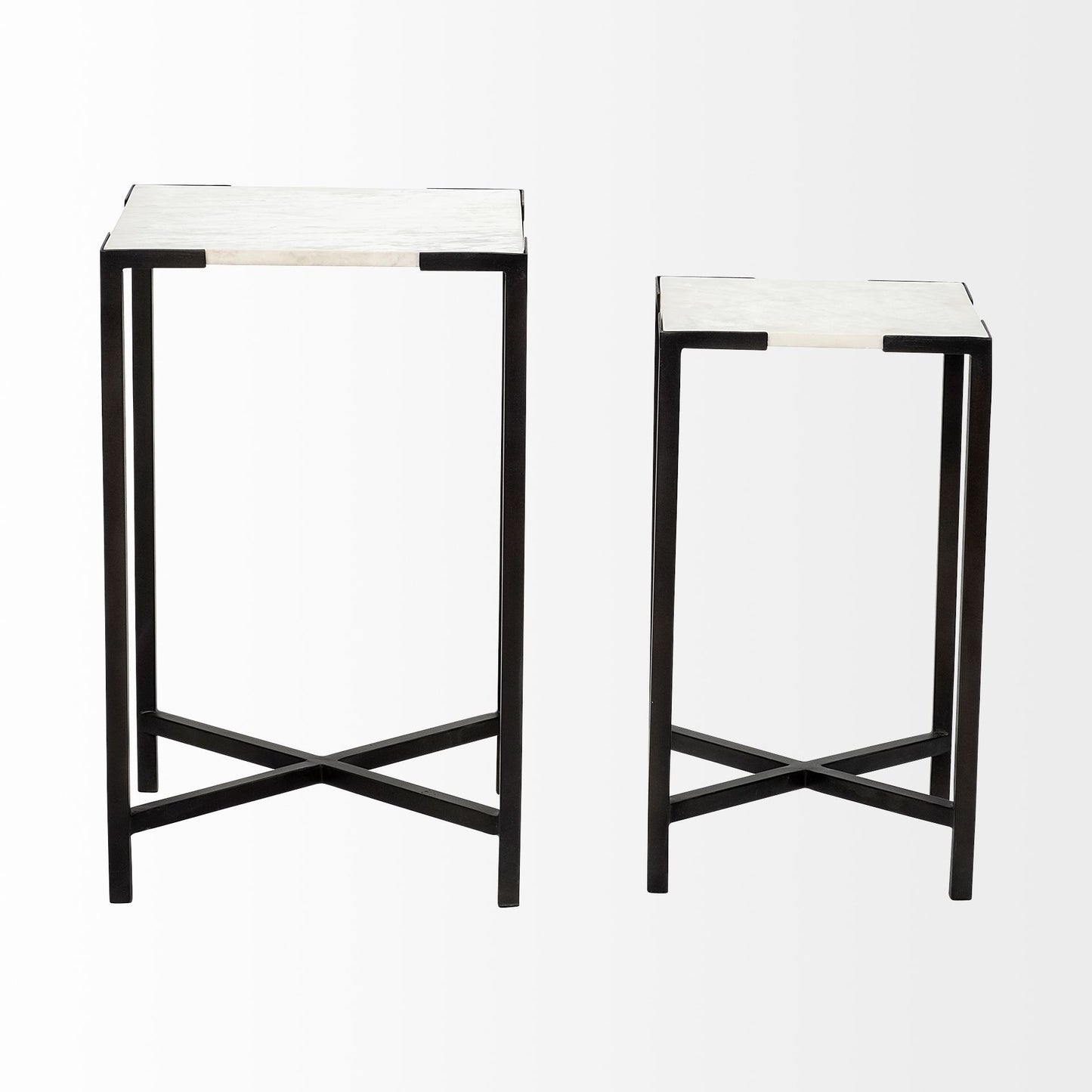 24" Marble End Table - Loft&Timber