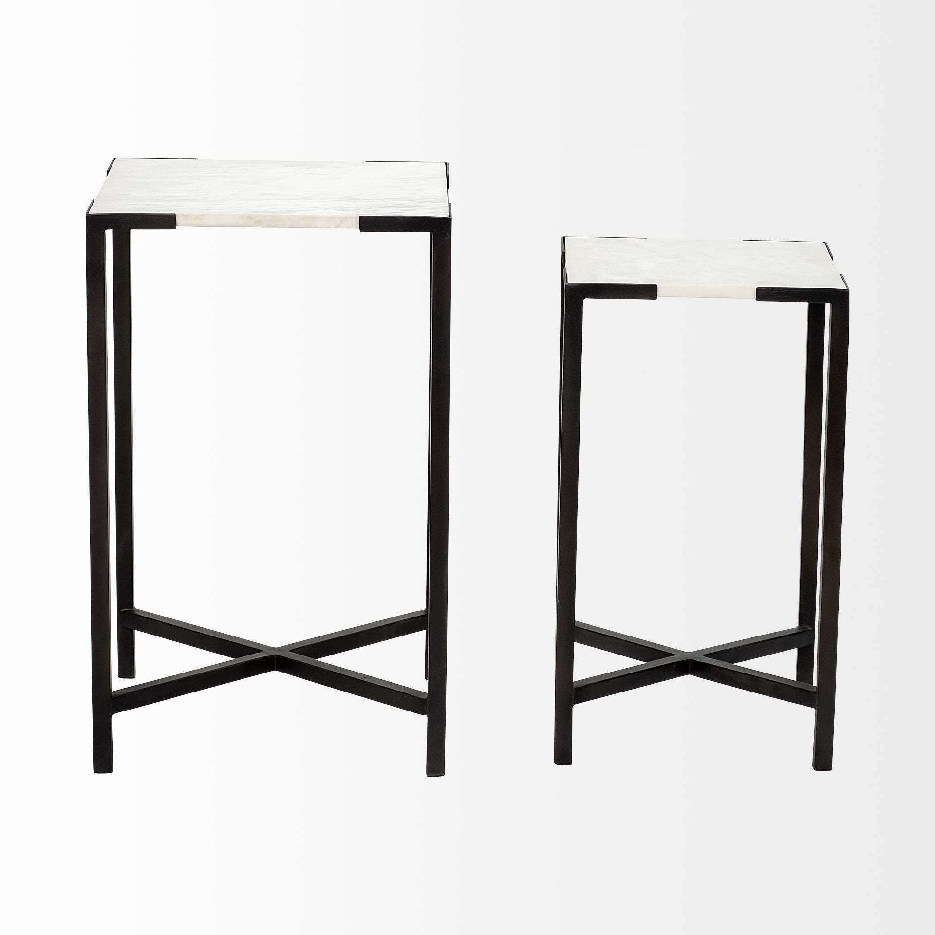 24" Marble End Table - Loft&Timber