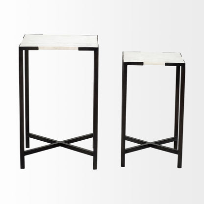 24" Marble End Table - Loft&Timber