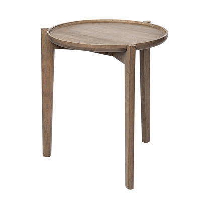24" Brown Round End Table - Loft&Timber