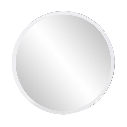 28" Gray Round Unframed Accent Mirror - Loft&Timber