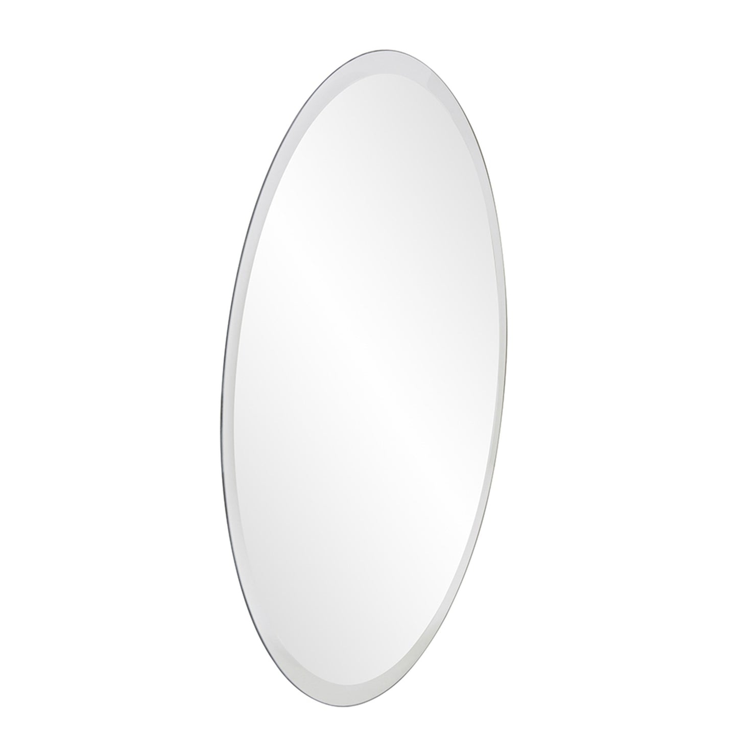 28" Gray Round Unframed Accent Mirror - Loft&Timber