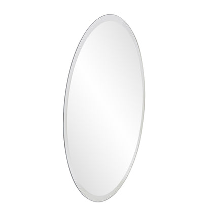 28" Gray Round Unframed Accent Mirror - Loft&Timber