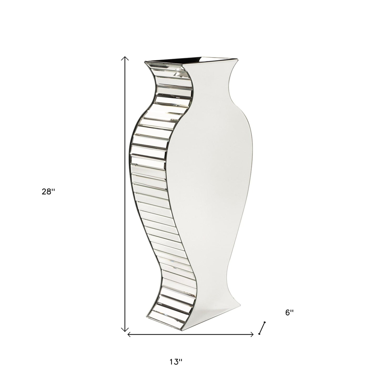 28" Clear Crystal Glass Table Vase - Loft&Timber